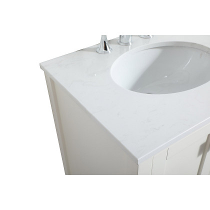 Elegant Bathroom Vanity - White (VF18824WH)