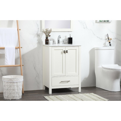 Elegant Bathroom Vanity - White (VF18824WH)