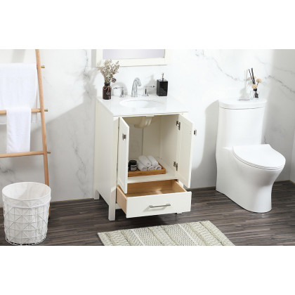 Elegant Bathroom Vanity - White (VF18824WH)