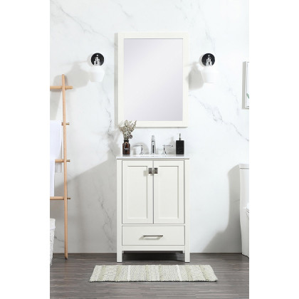 Elegant Bathroom Vanity - White (VF18824WH)