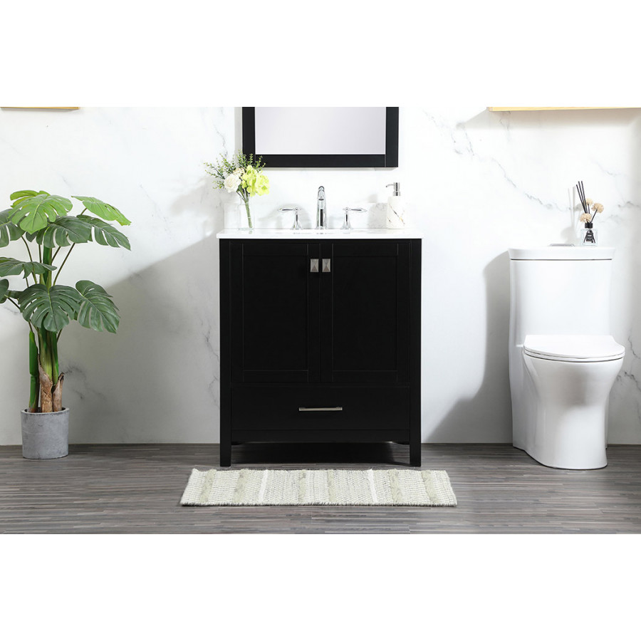 Elegant Bathroom Vanity - Black (VF18830BK-BS)