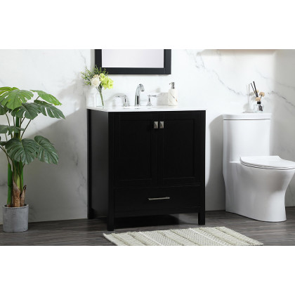 Elegant Bathroom Vanity - Black (VF18830BK-BS)