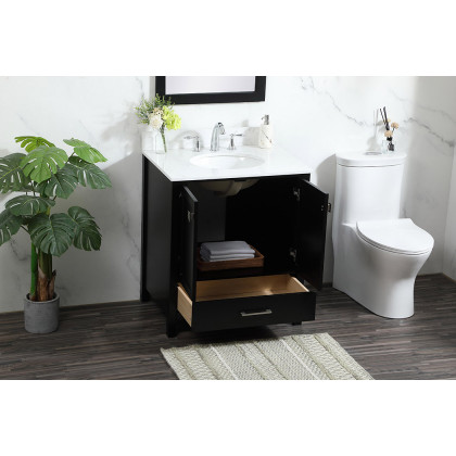 Elegant Bathroom Vanity - Black (VF18830BK-BS)