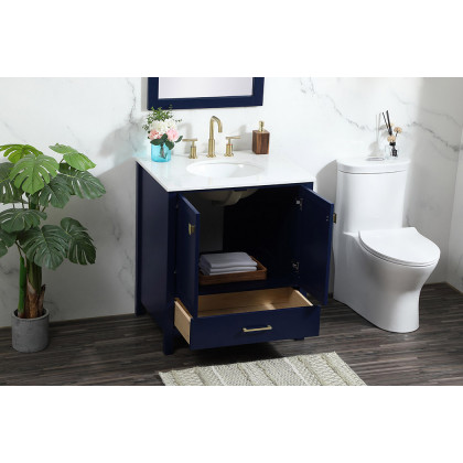 Elegant Bathroom Vanity - Blue (VF18830BL)