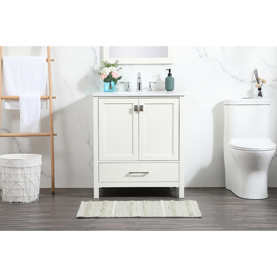 Elegant Bathroom Vanity - White (VF18830WH)