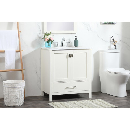 Elegant Bathroom Vanity - White (VF18830WH)