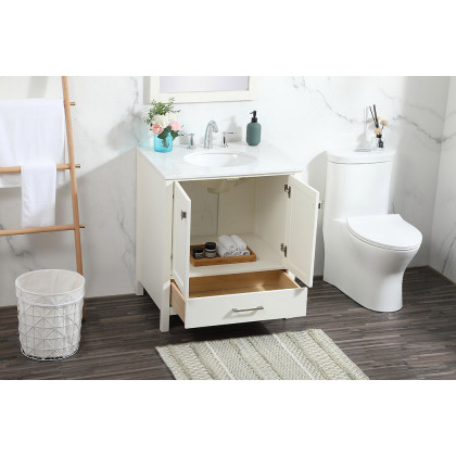 Elegant Bathroom Vanity - White (VF18830WH)