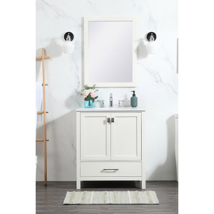 Elegant Bathroom Vanity - White (VF18830WH)