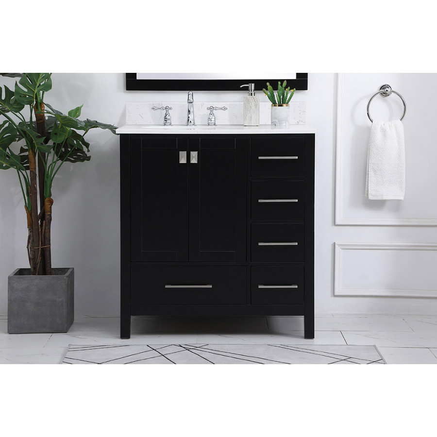 Elegant Bathroom Vanity - Black (VF18832BK-BS)