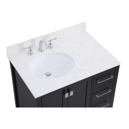 Elegant Bathroom Vanity - Black (VF18832BK-BS)