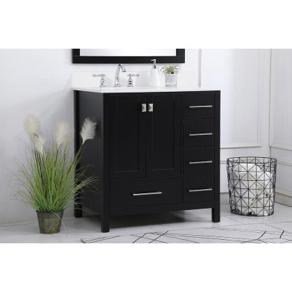 Elegant Bathroom Vanity - Black (VF18832BK-BS)