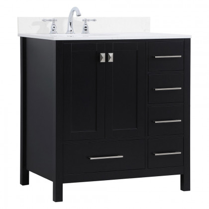 Elegant Bathroom Vanity - Black (VF18832BK-BS)