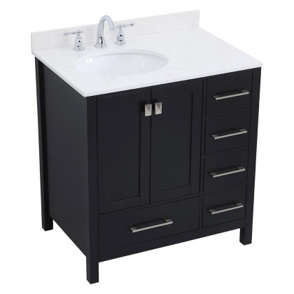 Elegant Bathroom Vanity - Black (VF18832BK-BS)