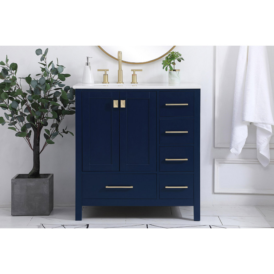 Elegant Bathroom Vanity - Blue (VF18832BL)