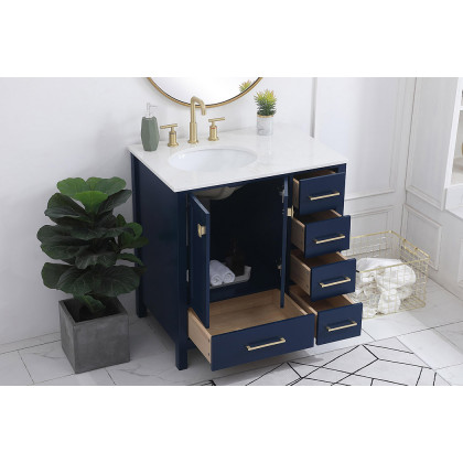 Elegant Bathroom Vanity - Blue (VF18832BL)