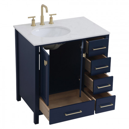 Elegant Bathroom Vanity - Blue (VF18832BL)