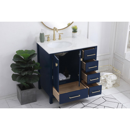 Elegant Bathroom Vanity - Blue (VF18832BL-BS)