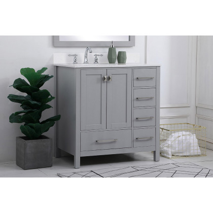 Elegant Bathroom Vanity - Gray (VF18832GR-BS)