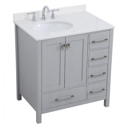 Elegant Bathroom Vanity - Gray (VF18832GR-BS)