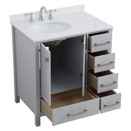 Elegant Bathroom Vanity - Gray (VF18832GR-BS)