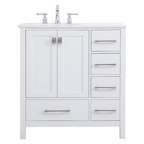 Elegant Bathroom Vanity - White (VF18832WH)