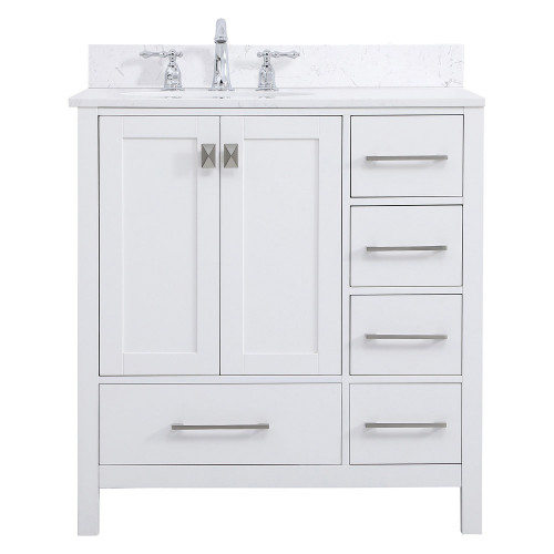 Elegant Bathroom Vanity - White (VF18832WH-BS)