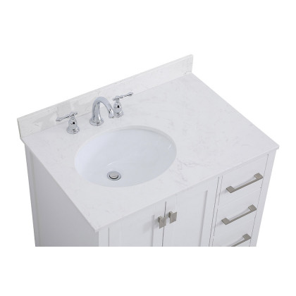 Elegant Bathroom Vanity - White (VF18832WH-BS)