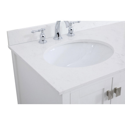 Elegant Bathroom Vanity - White (VF18832WH-BS)