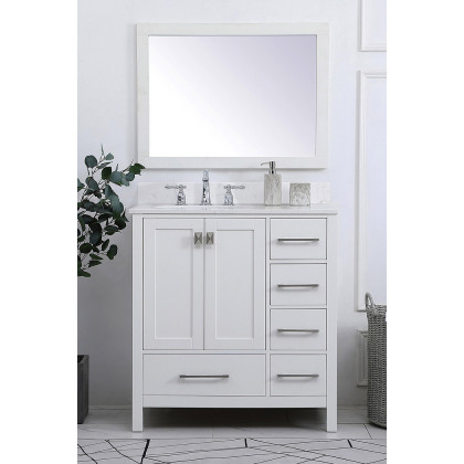 Elegant Bathroom Vanity - White (VF18832WH-BS)