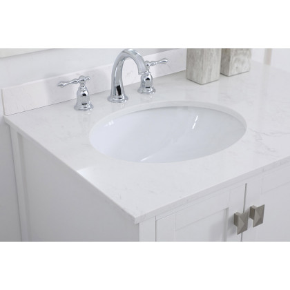 Elegant Bathroom Vanity - White (VF18832WH-BS)