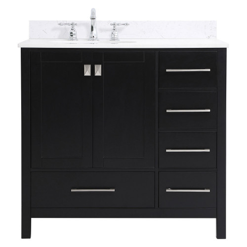 Elegant Bathroom Vanity - Black (VF18836BK-BS)