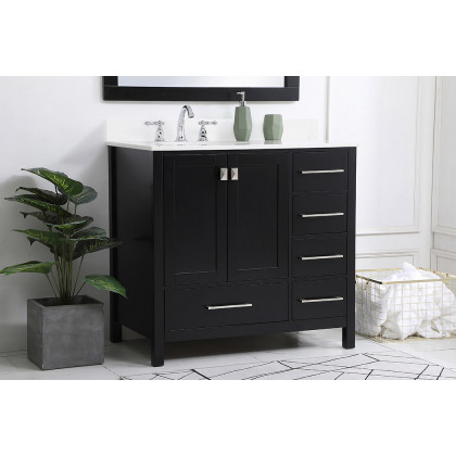 Elegant Bathroom Vanity - Black (VF18836BK-BS)