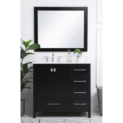 Elegant Bathroom Vanity - Black (VF18836BK-BS)