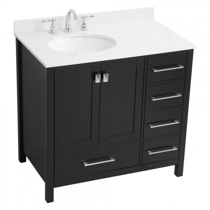 Elegant Bathroom Vanity - Black (VF18836BK-BS)