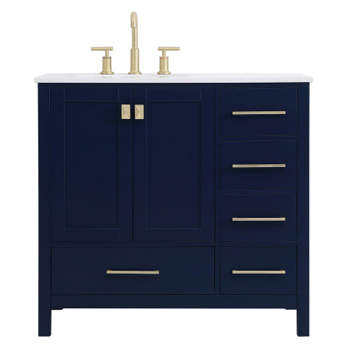 Elegant Bathroom Vanity - Blue (VF18836BL)