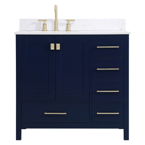Elegant Bathroom Vanity - Blue (VF18836BL-BS)