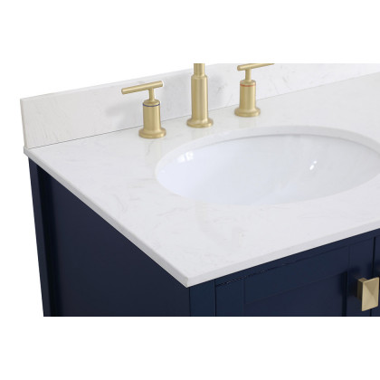 Elegant Bathroom Vanity - Blue (VF18836BL-BS)