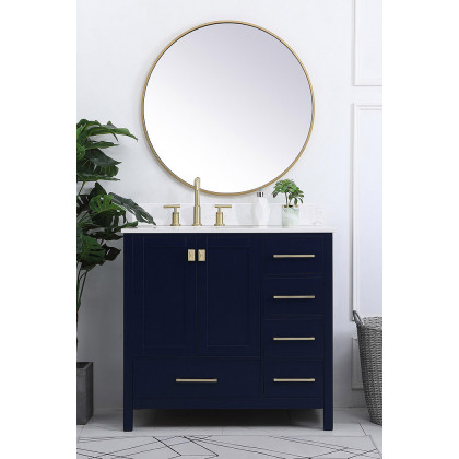 Elegant Bathroom Vanity - Blue (VF18836BL-BS)