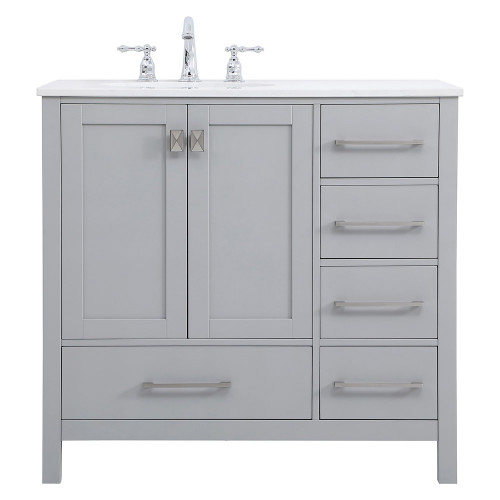 Elegant Bathroom Vanity - Gray (VF18836GR)