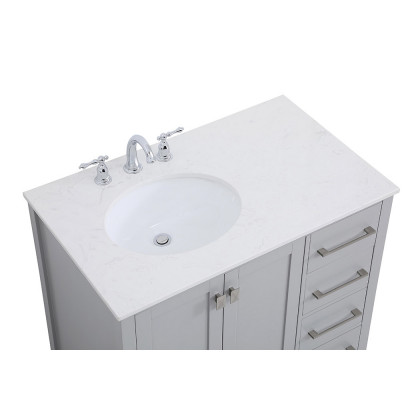 Elegant Bathroom Vanity - Gray (VF18836GR)
