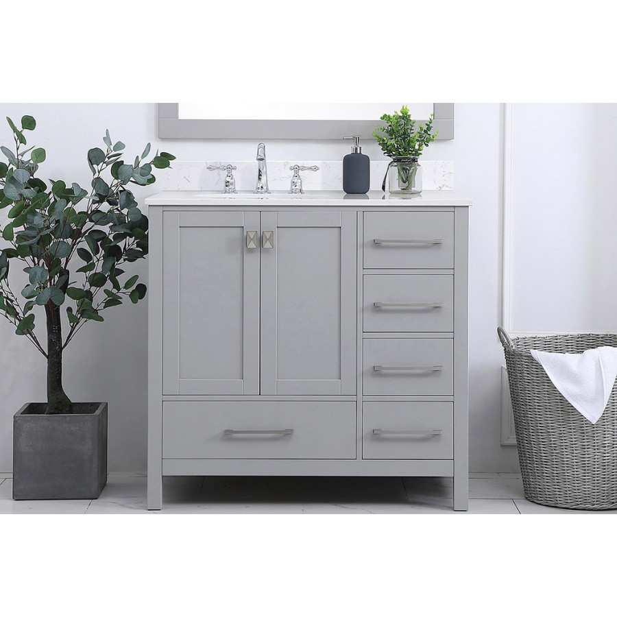 Elegant Bathroom Vanity - Gray (VF18836GR-BS)