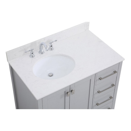 Elegant Bathroom Vanity - Gray (VF18836GR-BS)
