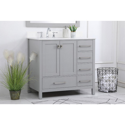 Elegant Bathroom Vanity - Gray (VF18836GR-BS)