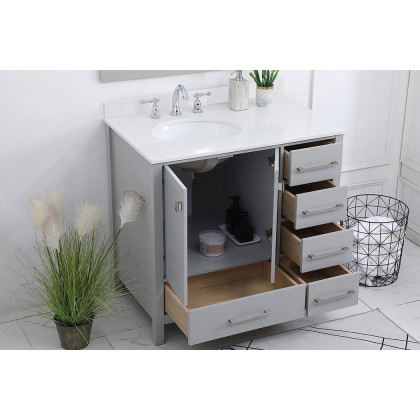 Elegant Bathroom Vanity - Gray (VF18836GR-BS)
