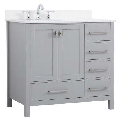 Elegant Bathroom Vanity - Gray (VF18836GR-BS)