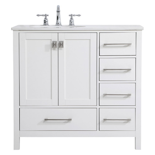 Elegant Bathroom Vanity - White (VF18836WH)