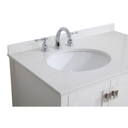 Elegant Bathroom Vanity - White (VF18836WH-BS)