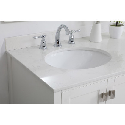 Elegant Bathroom Vanity - White (VF18836WH-BS)
