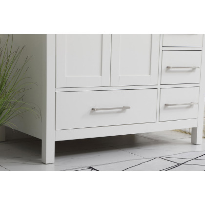 Elegant Bathroom Vanity - White (VF18836WH-BS)