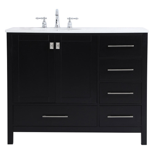 Elegant Bathroom Vanity - Black (VF18842BK)